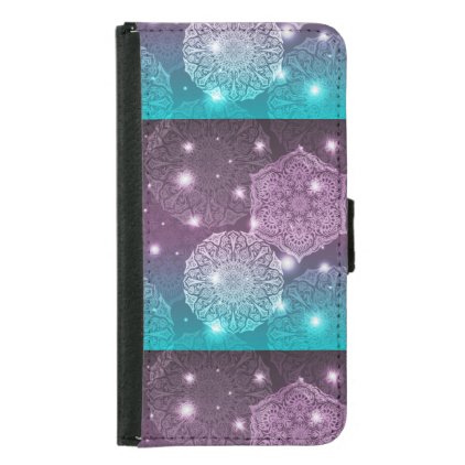 Floral luxury mandala pattern wallet phone case for samsung galaxy s5