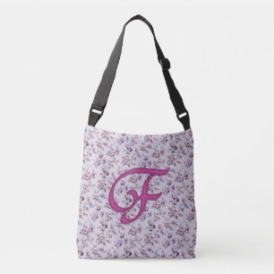 Floral Luxury Monogram F Crossbody Bag