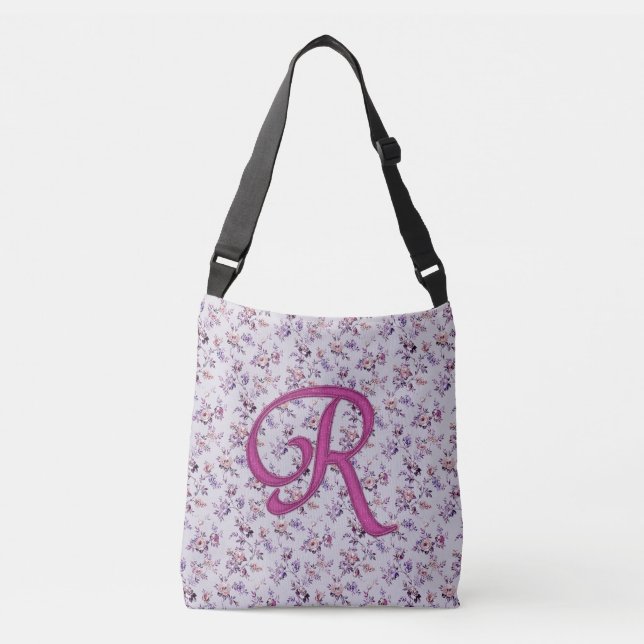 Floral Luxury Monogram R Crossbody Bag (Front)