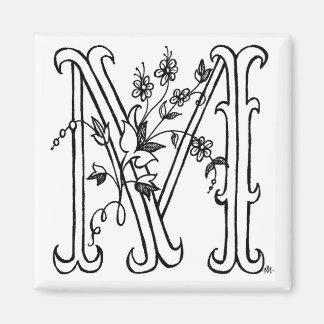 Floral M Magnet
