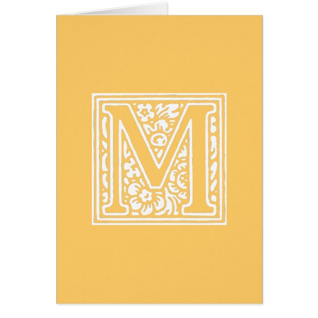 Floral "M" Monogram Cards (Front)