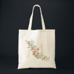 floral M monogram wedding spring Bridal Shower Tote Bag<br><div class="desc">***this design is part of a collection*** _______________________ this design template is fully editable and customizable by you the customer - click personalize further button if you wish to move, add, delete, or make significant changes to the design _______________________ *if you have any DESIGN questions or need more designs or...</div>