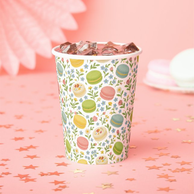 Floral Macaron Party Cups (Insitu)