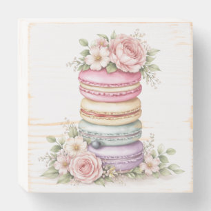 Floral Macaron Watercolor Wooden Wall Art Box Sign