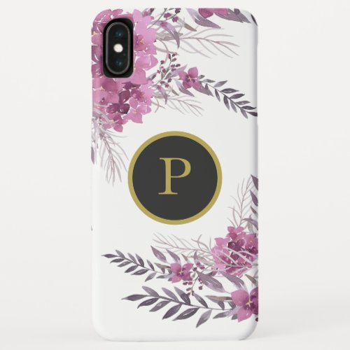  Floral Magenta Hydrangea Watercolor Feminine iPhone XS Max Case