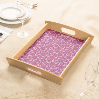 Floral Magenta Spiral Serving Tray