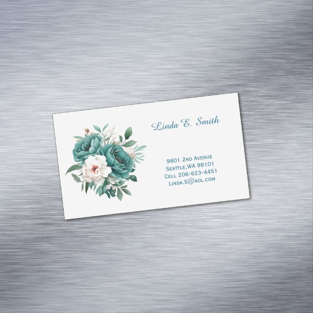 Floral Magnetic Calling Card (In Situ)