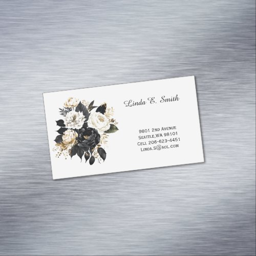 Floral Magnetic Calling Card