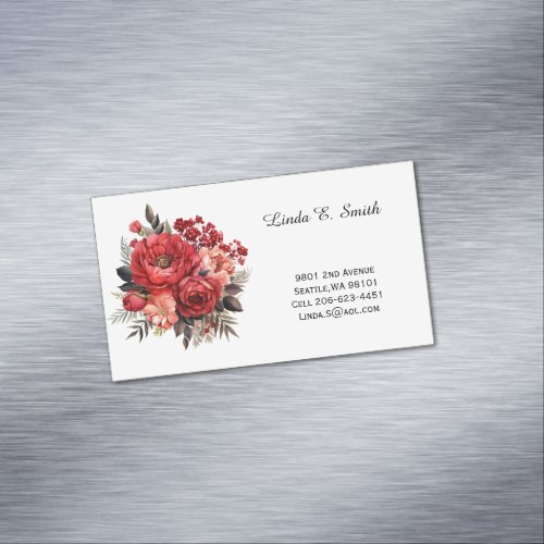 Floral Magnetic Calling Card