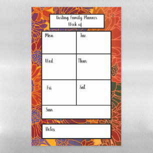 Floral Magnetic Dry Erase Sheet