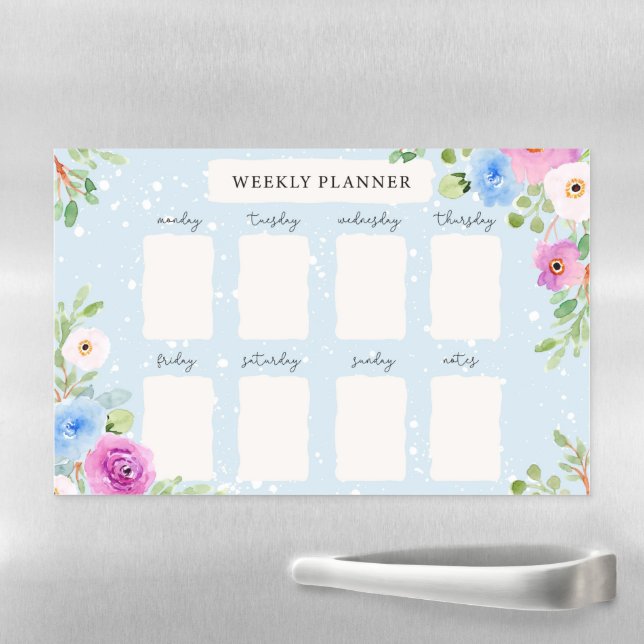 Floral Magnetic Dry Erase Sheet (In Situ)