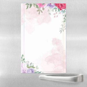 Floral Magnetic Dry Erase Sheet