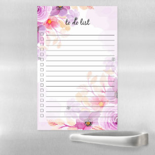 Floral Magnetic Dry Erase Sheet