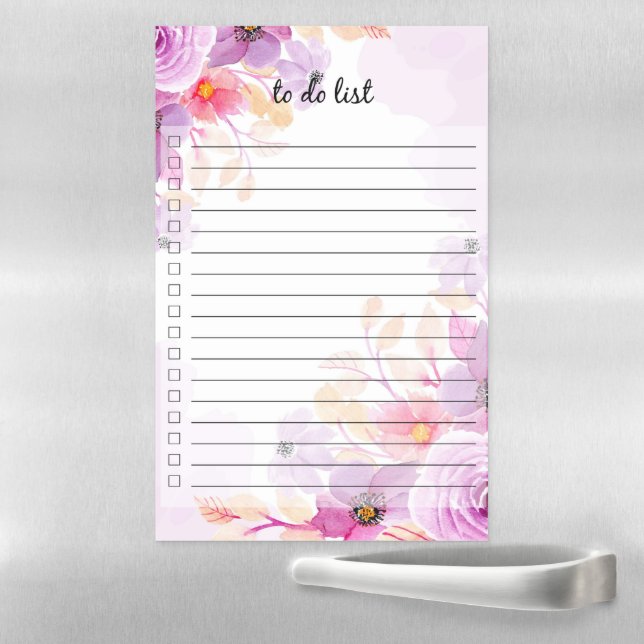Floral Magnetic Dry Erase Sheet (In Situ)