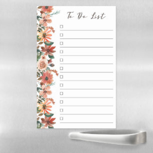 Floral Magnetic Dry Erase Sheet