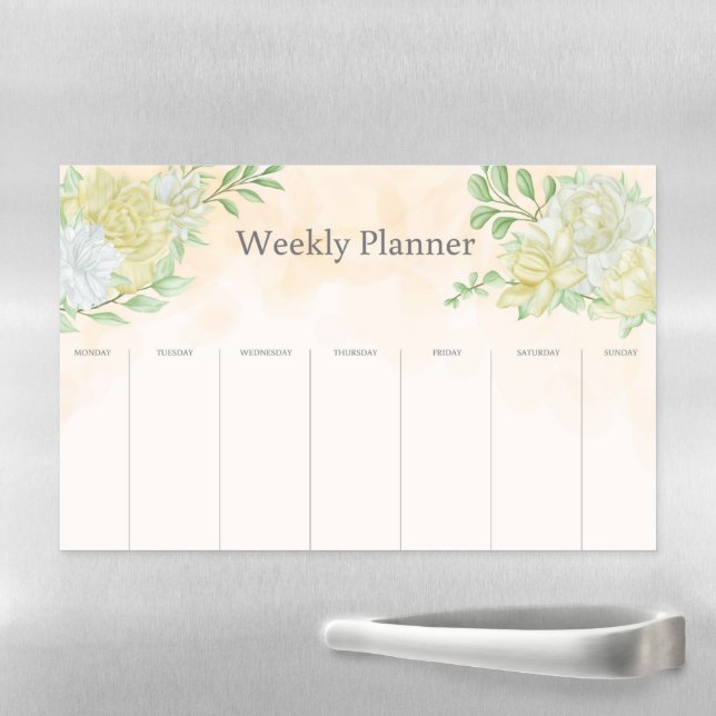 Floral Magnetic Dry Erase Sheet (In Situ)