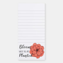 Floral Magnetic Notepad
