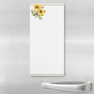 Floral magnetic notepad
