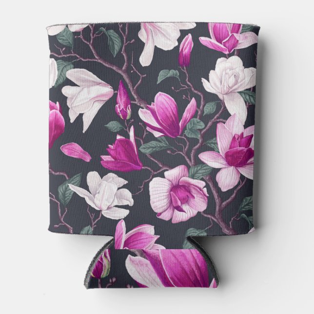 Floral magnolia: pastel vintage pattern can cooler (Front)