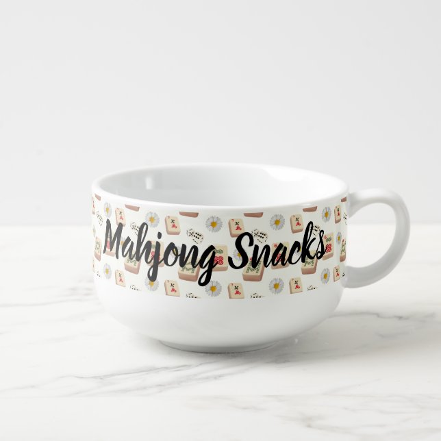 Floral Mahjong Snack Bowl (Left)