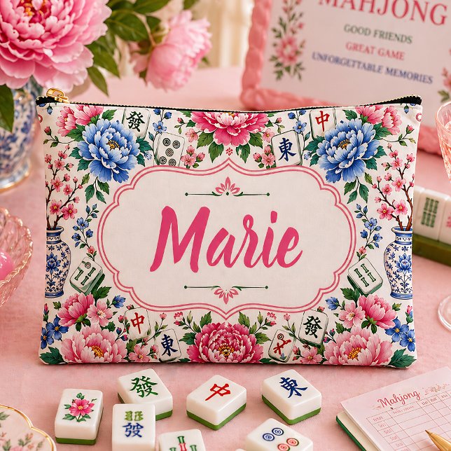 Floral Mahjong Tile Bag Personalized (Creator Uploaded)