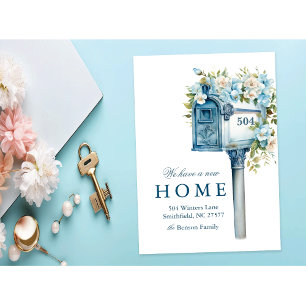 Floral Mailbox New Home We've Moved Invitation