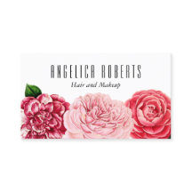 Floral makeup artist / salon trendy business card