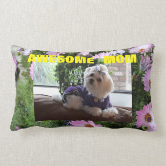 Floral Maltese Gifts Lumbar Pillow