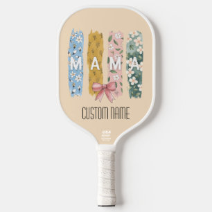 Floral “MAMA” Custom Name Pickleball Paddle