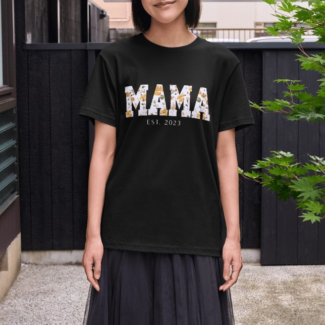 Floral Mama EST Custom Gift for Mom T-Shirt (Creator Uploaded)