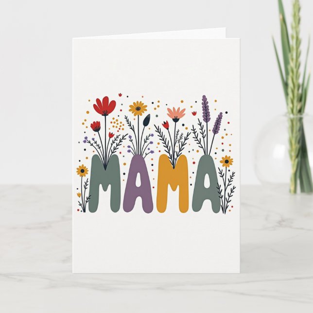 Floral Mama Love Mothers Day Card (Front)