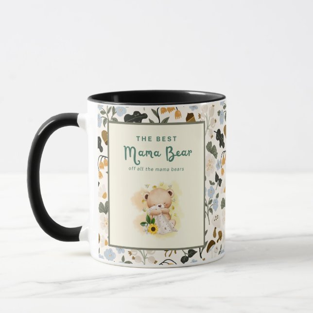 Floral Mama Typography Design Mug (Left)