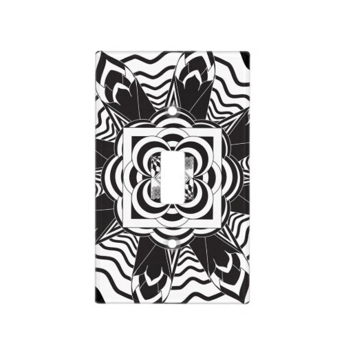 Floral Mandala Abstract Light Switch Cover