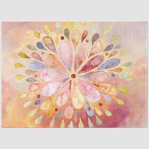 Floral mandala decoupage paper