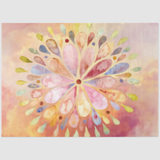 Floral mandala decoupage paper