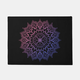 Floral Mandala Flower Yoga Doormat