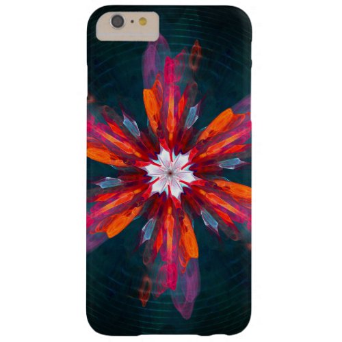 Floral Mandala Flowers Orange Red Blue Abstract Barely There iPhone 6 Plus Case