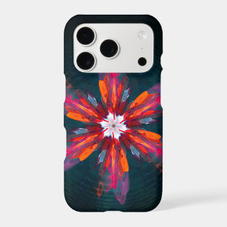 Floral Mandala Flowers Orange Red Blue Abstract iPhone 17 Pro Case