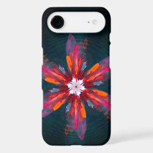 Floral Mandala Flowers Orange Red Blue Abstract iPhone 17 Air Case