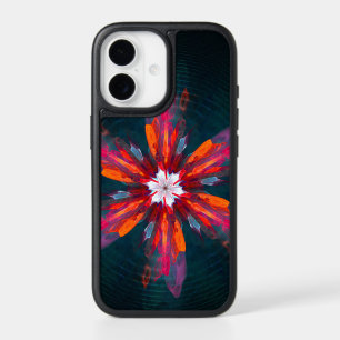 Floral Mandala Flowers Orange Red Blue Abstract iPhone 17 Case