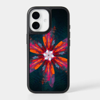 Floral Mandala Flowers Orange Red Blue Abstract iPhone 17 Case