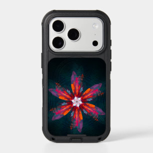 Floral Mandala Flowers Orange Red Blue Abstract iPhone 17 Pro Case