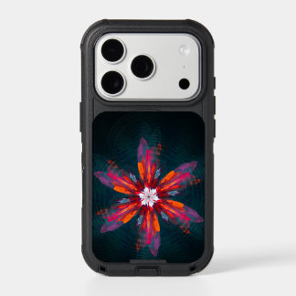 Floral Mandala Flowers Orange Red Blue Abstract iPhone 17 Pro Case