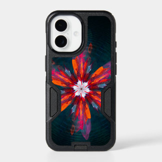 Floral Mandala Flowers Orange Red Blue Abstract iPhone 17 Case