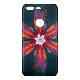 Floral Mandala Flowers Orange Red Blue Abstract Uncommon Google Pixel Case