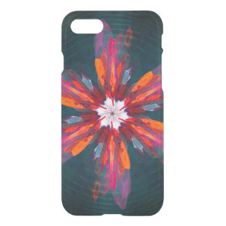 Floral Mandala Flowers Orange Red Blue Abstract iPhone SE/8/7 Case