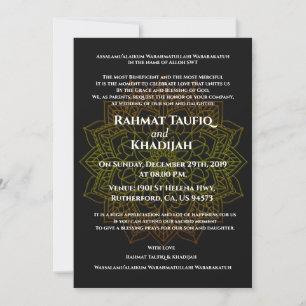 Floral Mandala For Islamic Wedding Invitation