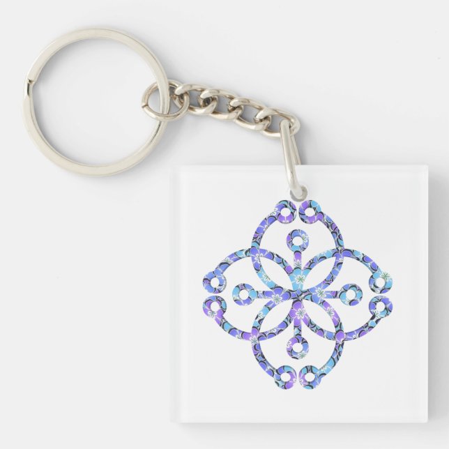 Floral Mandala Keychain (Front)