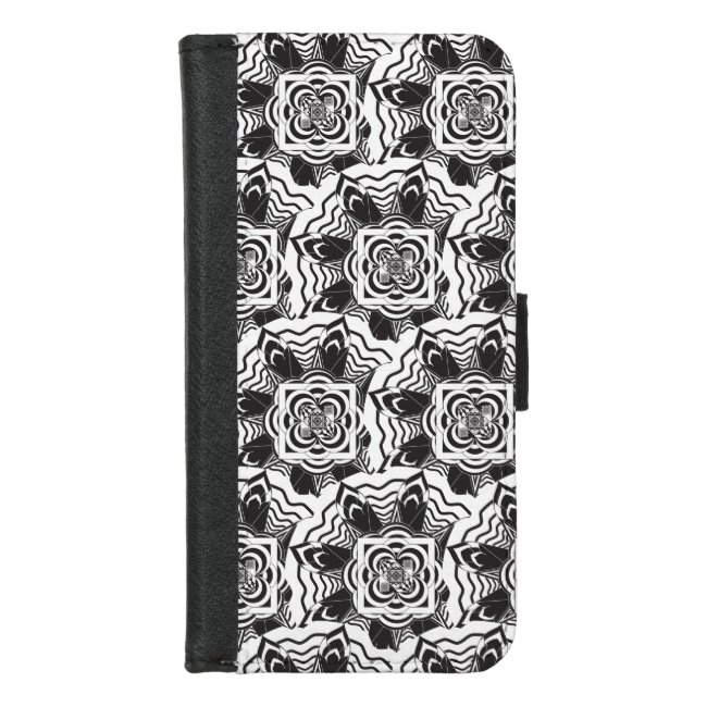 Floral Mandala Pattern iPhone 8/7 Wallet Case