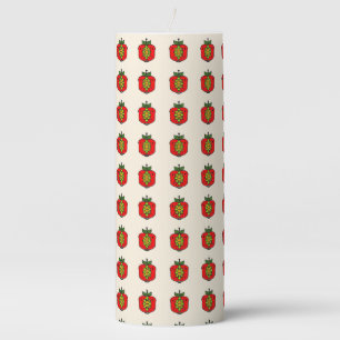 Floral Mandala Pattern Pillar Candle